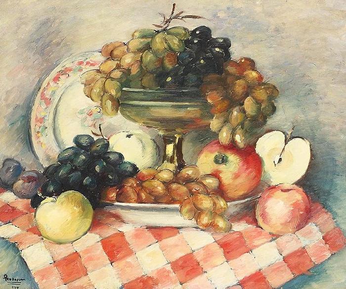 unknow artist Grape and apple oil painting picture